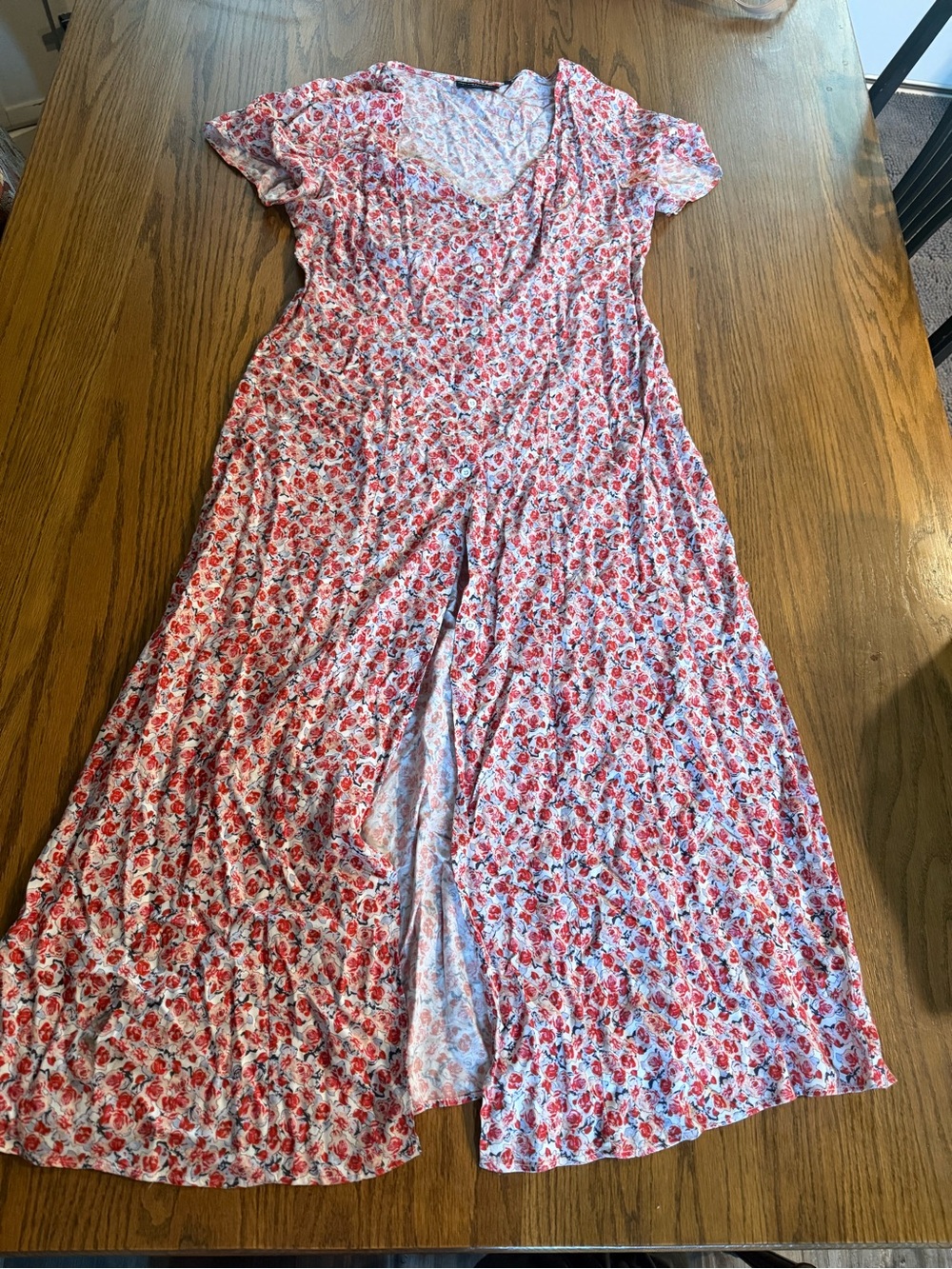 The Fifth Label Coral Floral V-Neck Dress